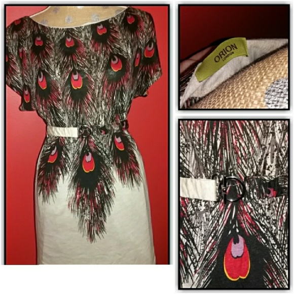 AdoRAbLe Orion London Peacock Print Dress - Picture 6 of 7